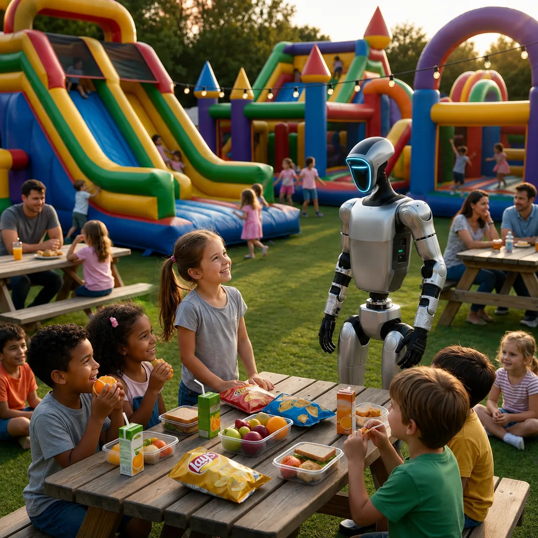 Anniversaires — TOM, robot humanoïde, en intervention